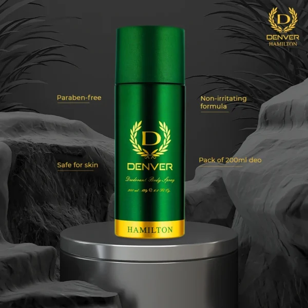 DENVER Hamilton Deodorant Body Spray - (165ML) | Long Lasting Deo for Men - Image 2