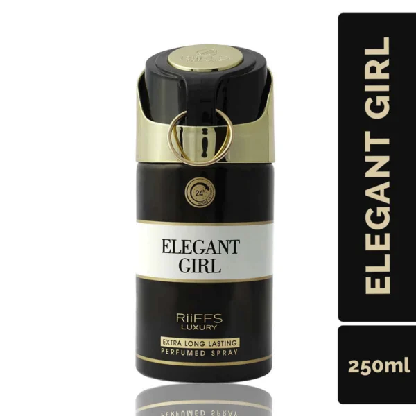 RiiFFS Elegant Girl Premium Imported Deodorant, Fresh & Soothing Fragrance, Long Lasting Body Spray For Women, Made in UAE, 250ml - Image 3