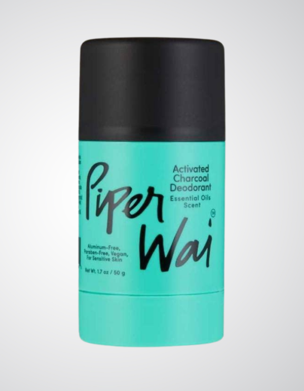 PiperWai Natural, Charcoal Deodorant Stick (2.7 oz), Odor-Absorbing and Wetness Fighting, Coconut Oil, Gender-Neutral (As Seen on Shark Tank)
